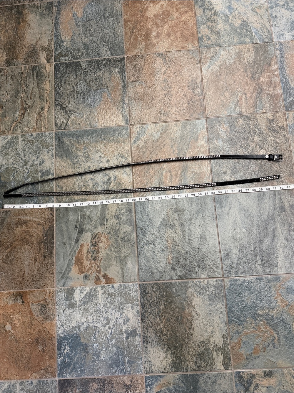 Black Studded Wrap Leather Belt used as a bridle or otherwise!! - Picture 8 of 8